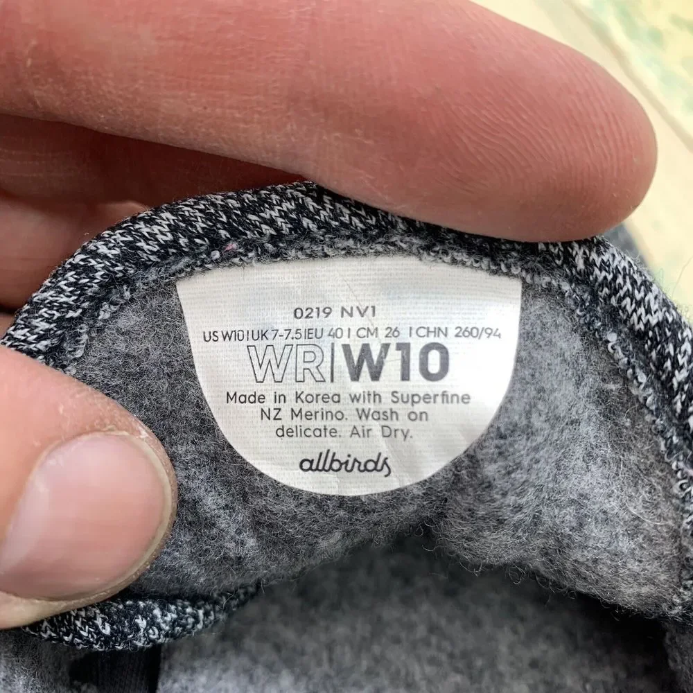Allbirds Wool Runners WR Shoes Womens Size 10 Running Gray Merino Sneakers